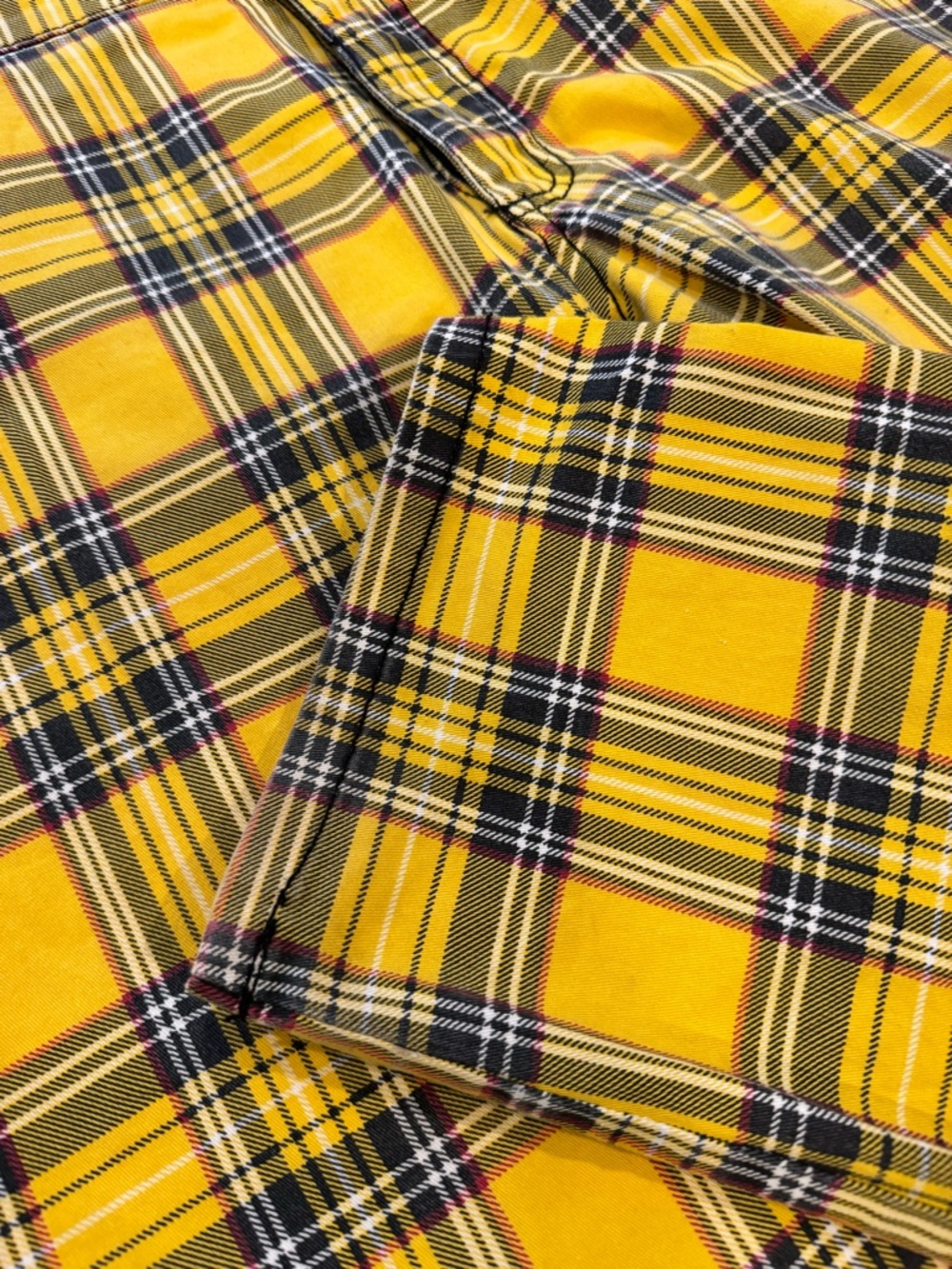 Tripp NYC Yellow Plaid Punk Pants – Size 24W– Rare Bold Tartan - Picture 5 of 5